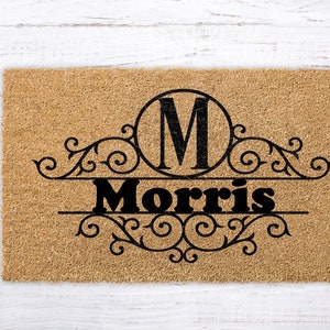 Monogram Doormat, Personalized Monogram, Monogram custom doormat, Monogram Housewarming Gift, Custom Name doormat, Wedding Gift, newlyweds