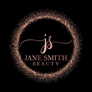 Premade Black and Rose Gold Confetti Logo - Logo Design - Pink and Black Logo - Branding - Blog Header - Watermark