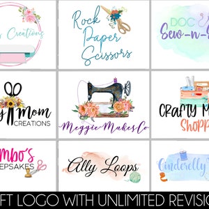 Craft Logo, Custom Branding - Crafting, Sewing, Crochet, Cricut, Paper Crafters, Tumbler Makers, T Shirt Shops