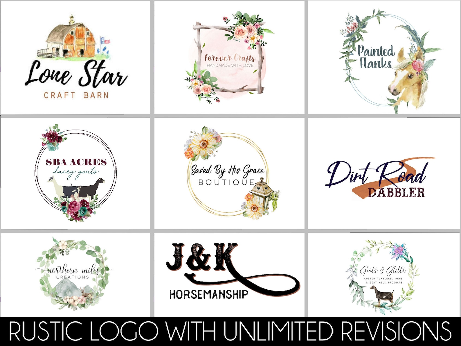 Rustic Logo Design Custom Branding Craft Business Logo  Etsy