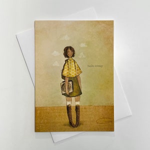 Hello Lovely | Greeting Card | Illustration, Art Print, Happy Cards, Blank Cards, Cozy Art