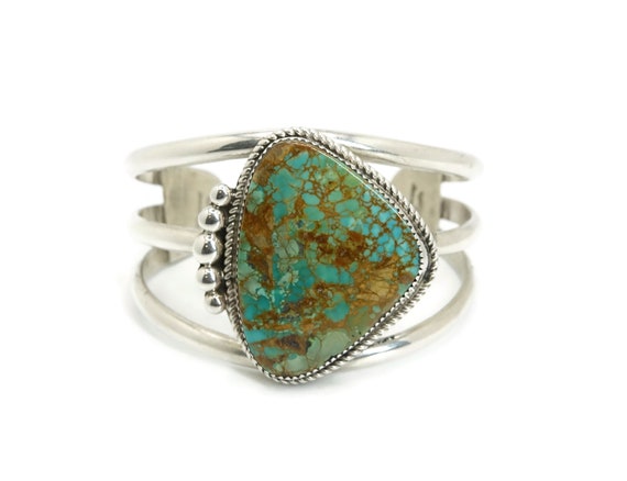 Omg!! Vintage Native American Navajo Huge Smokey Bisbee Turquoise Sterling Silver Bracelet Omg!! Vintage Native American Navajo Huge Smokey Bisbee Turquoise Sterling Silver Bracelet