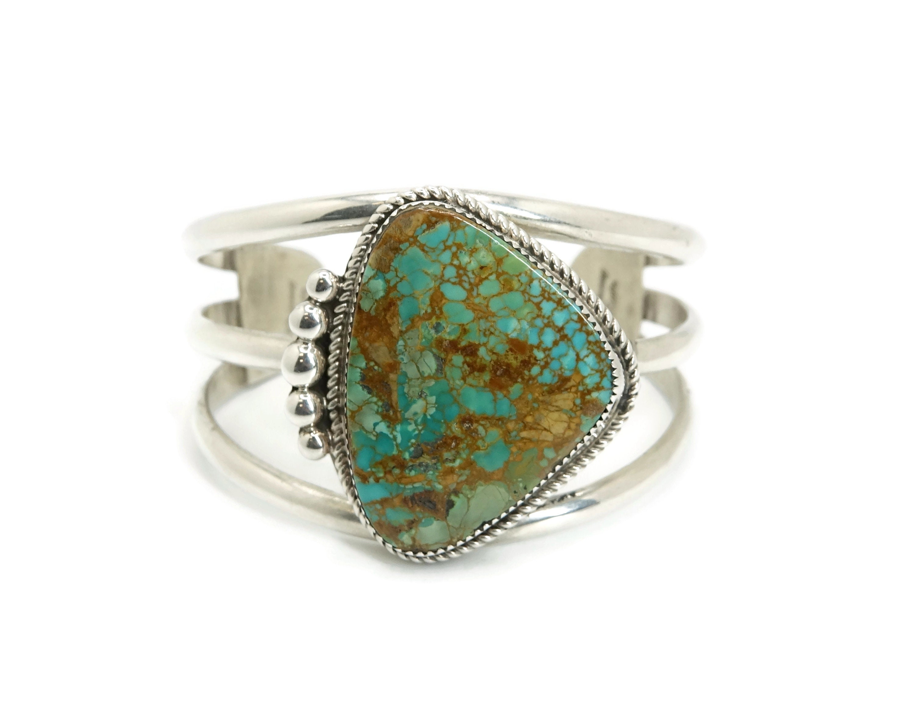 Omg!! Vintage Native American Navajo Huge Smokey Bisbee Turquoise Sterling Silver Bracelet Omg!! Vintage Native American Navajo Huge Smokey Bisbee Turquoise Sterling Silver Bracelet