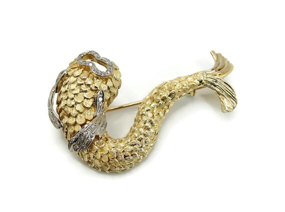 18K ILIAS LALAOUNIS Two Toned Koi Fish Diamond Br… - image 9