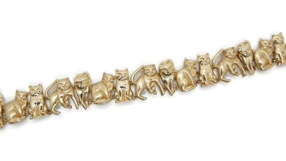 ARDIAN 14K Yellow Gold Cat Feline Bracelet - image 4