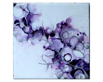 Abstract Alcohol Ink Trivet