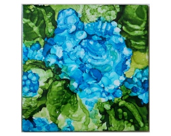 Floral Alcohol Ink Trivet