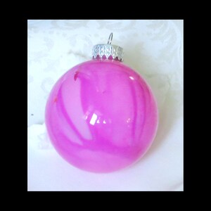 Alcohol ink Glass Christmas ornaments image 2