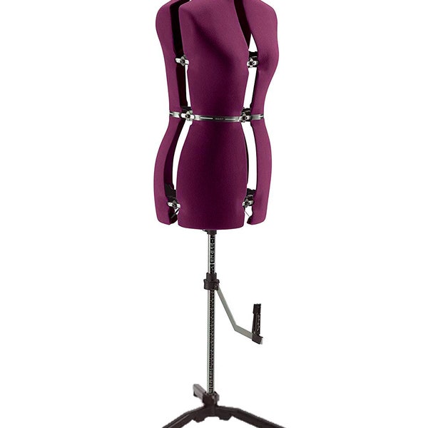 Female Adjustable Mannequin Dress Form Female With New Base - Red