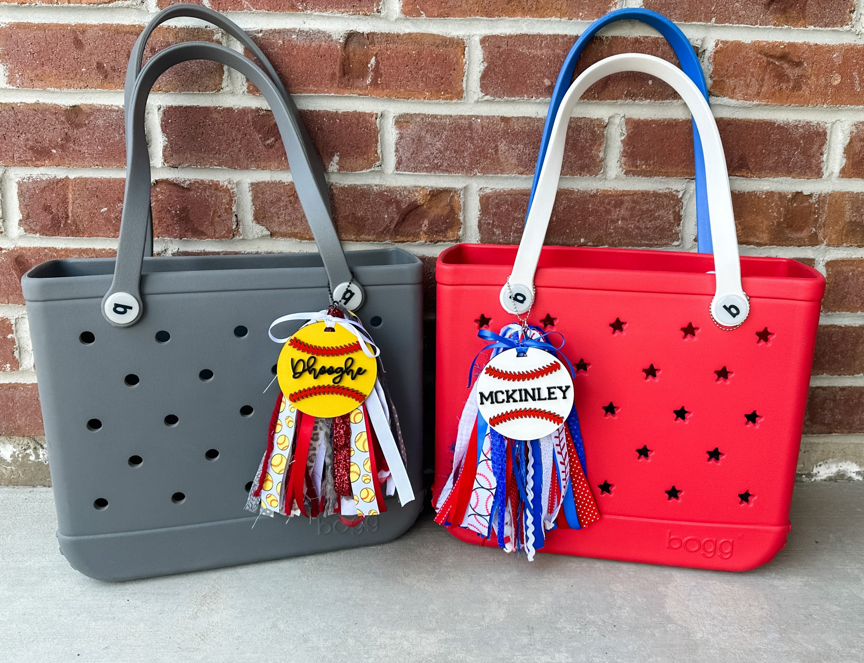 Baseball Mama Bag Bits/Leopard Bogg Mom Charms Cute Cow Print Handbag  Bookbag Charm Tag Custom Personalized - Yahoo Shopping