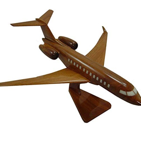 Global Express Mahogany Wood Desktop Airplane Model