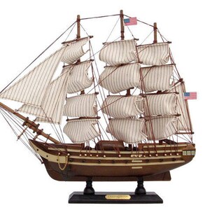 Wooden USS Constitution Tall Model Ship 15""