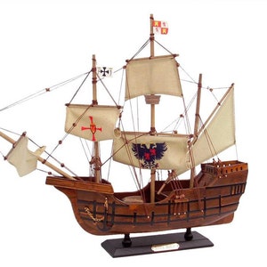  ヨーロッパインテリア カサピース European Interior Casa Peace Made in Italy  Modelship Age of Exploration Galleon Ship Santa Maria Columbus 65cm gao-1sm  Brown : Arts, Crafts & Sewing