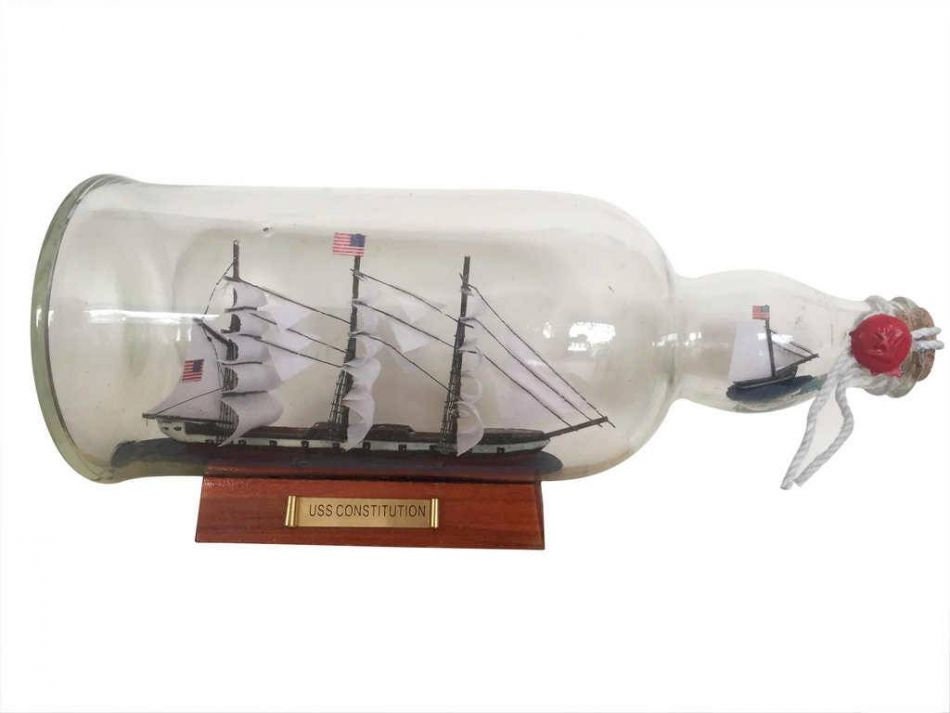 Woodkrafter Constitution Ship in Bottle Kit - #203 Open Box