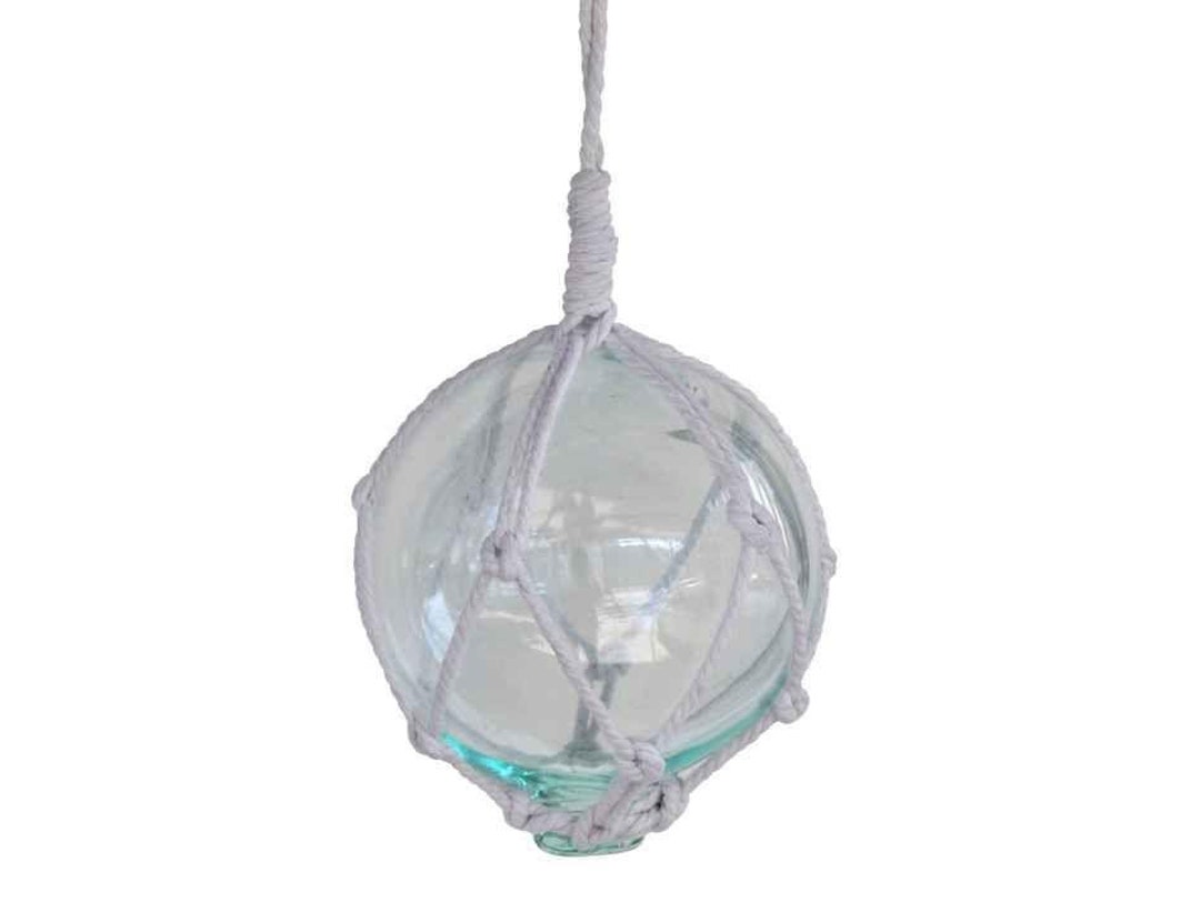Buy Clear Japanese Glass Ball Fishing Float With White Netting Decoration 6  Online in India 