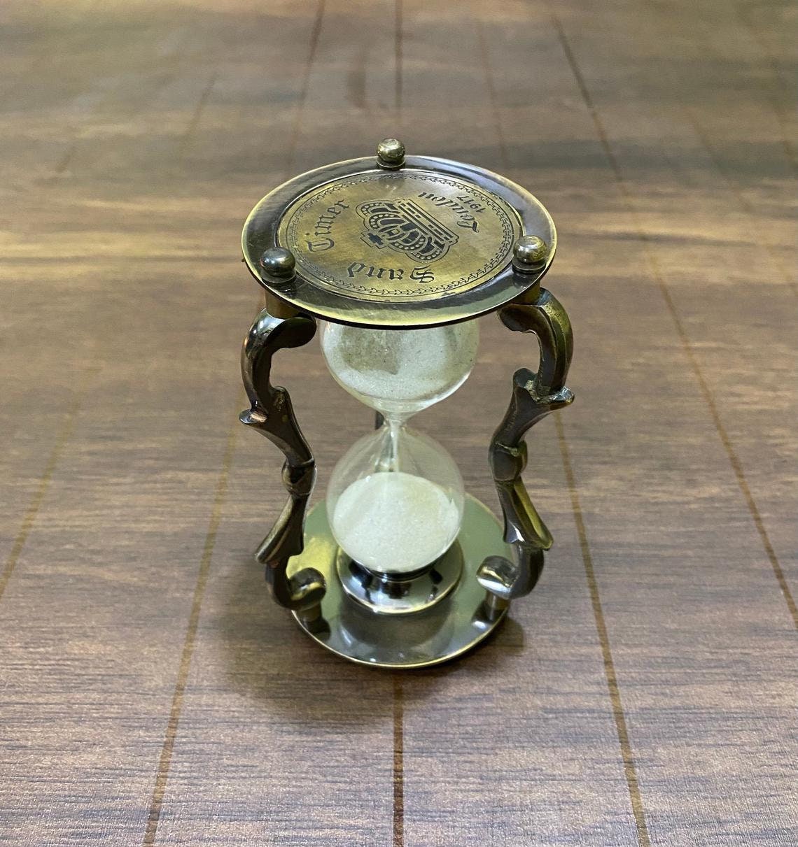 Antique Vintage Brass Sand Timer Hourglass Nautical Timer Classic desktop decor 