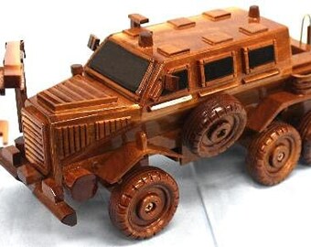 MRAP Cougar Mahogany Wood Desktop trucks  Model