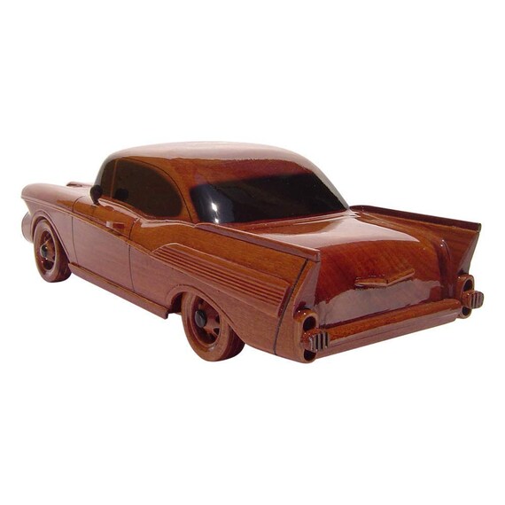 1957 Chevy Belair Mahogany Wood Cars & Trucks Desktop Model - Etsy