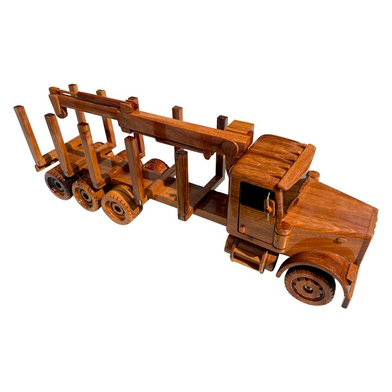 Semi Log Carrier Mahogany Wood Desktop Truck Combos & Trains Etsy