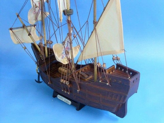 Maquette de bateau en bois,Santa Maria
