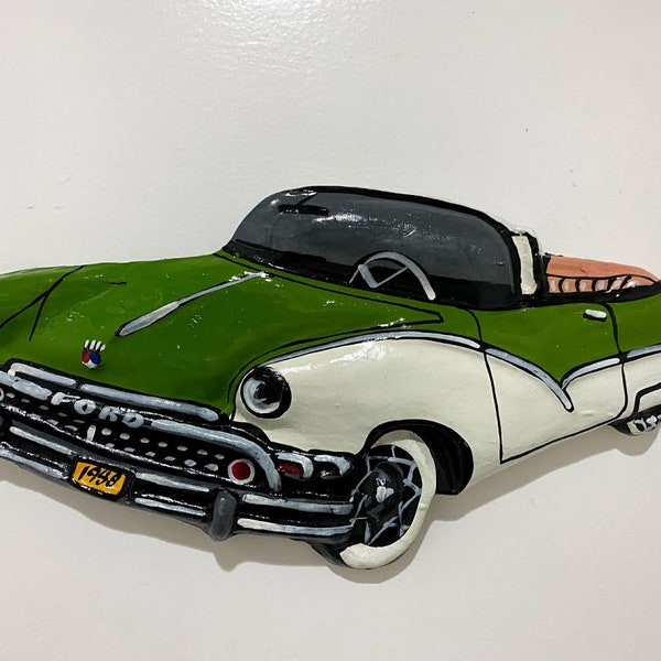 Classic Car Papier-mâché one of a kind sculpture