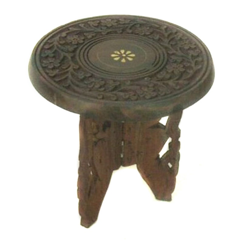 Wooden Carved Table Etsy
