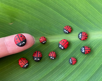 Super Tiny ladybugs hand painted