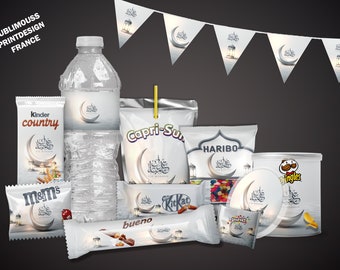 downloadable file for packaging small bottle and caprisun Eid mubarak