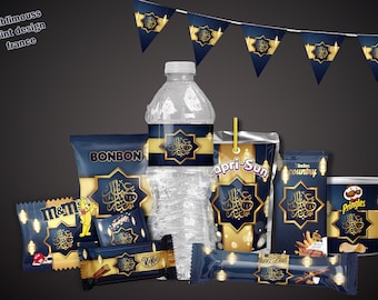 fichier téléchargeable pour emballage petite bouteille et caprisun Eid mubarak