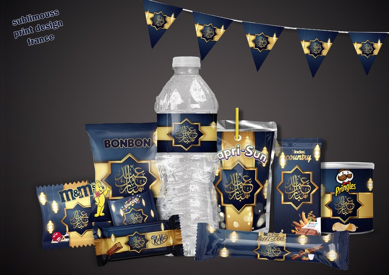 downloadable file for packaging small bottle and caprisun Eid mubarak image 1