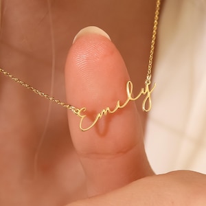 14K Gold Dainty Name Necklace,Personalized Name Jewelry,Everyday Layering Necklace, Gift for Her,Minimalist Name Necklace,LVK35