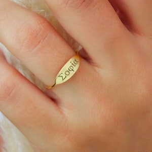 14K Solid Gold griechischer Name Ring, personalisierte Name Ring, Griechenland Griechenland griechischen Buchstaben Namensring, LVK05