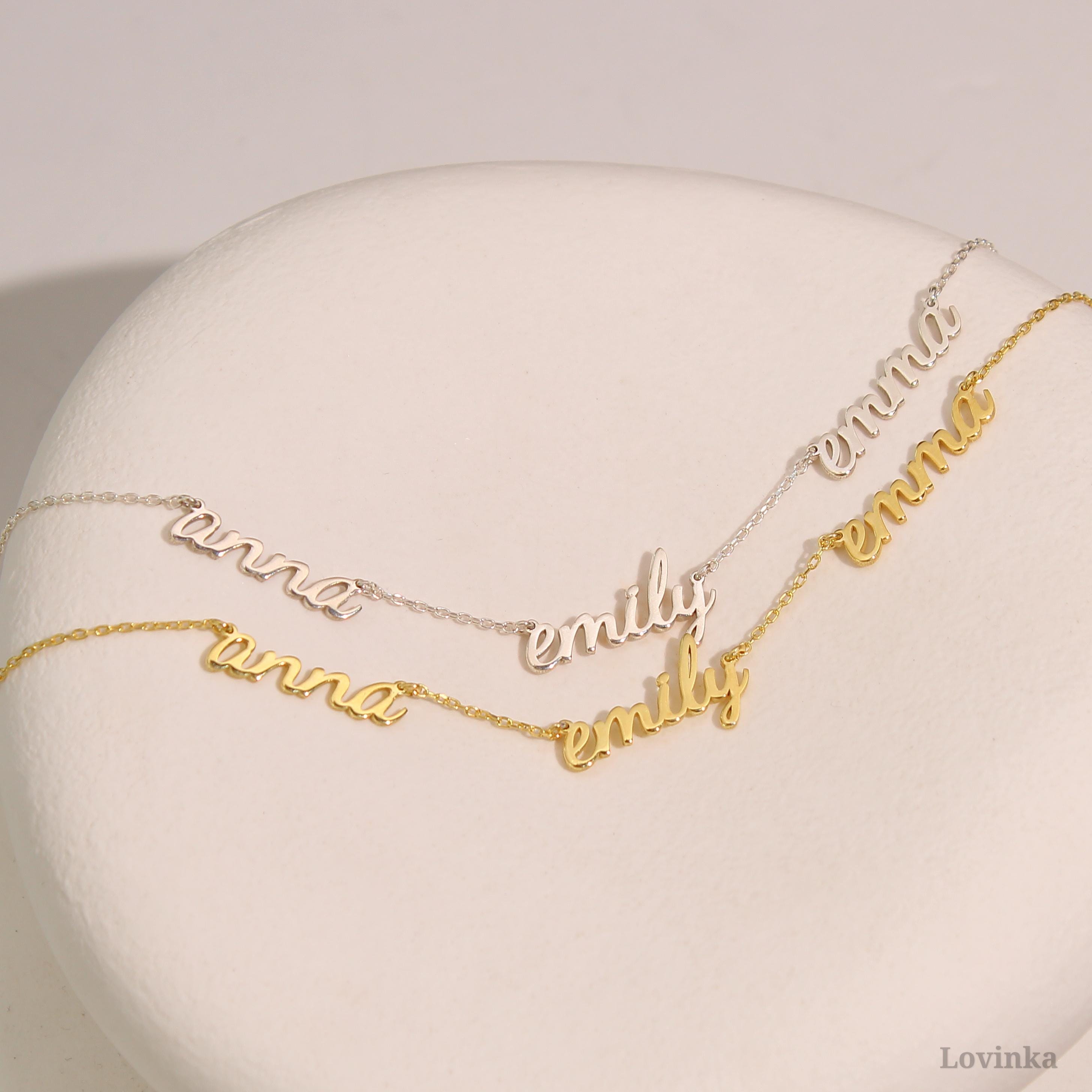 Several Names Multiple Names Necklace,custom Name Jewelry,personalized Gift for Mom ...