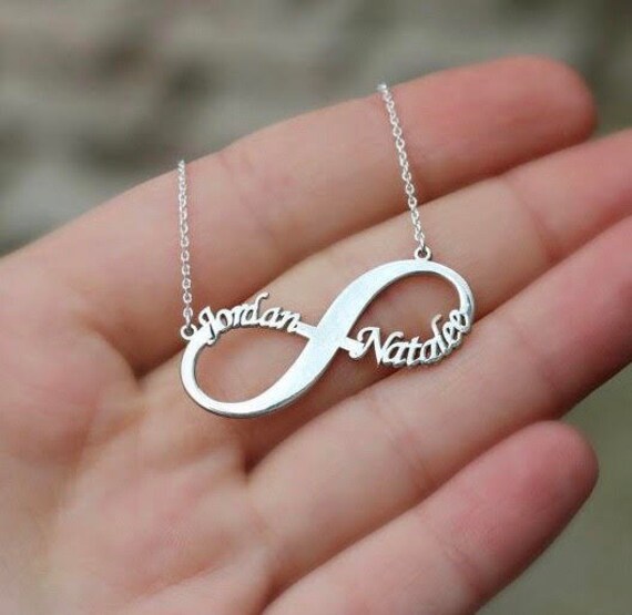 Sterling Silver Infinity Necklace Names 