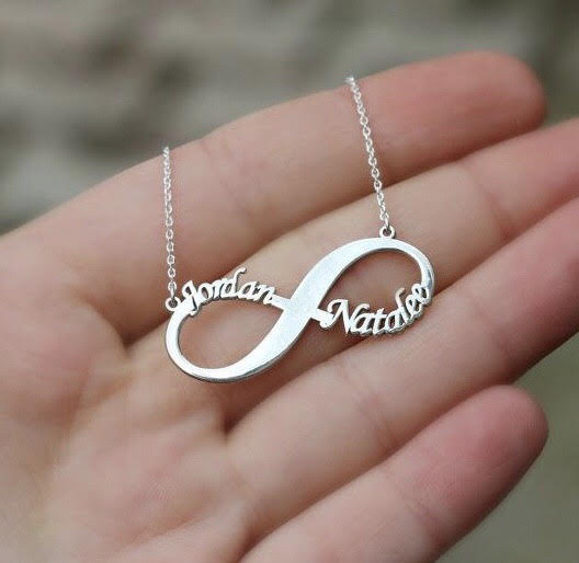 Sterling Silver Infinity Necklace Names 
