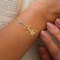 14K Solid Gold Name Bracelet with Evil Eye, Personalized Jewelry, Gift For Her