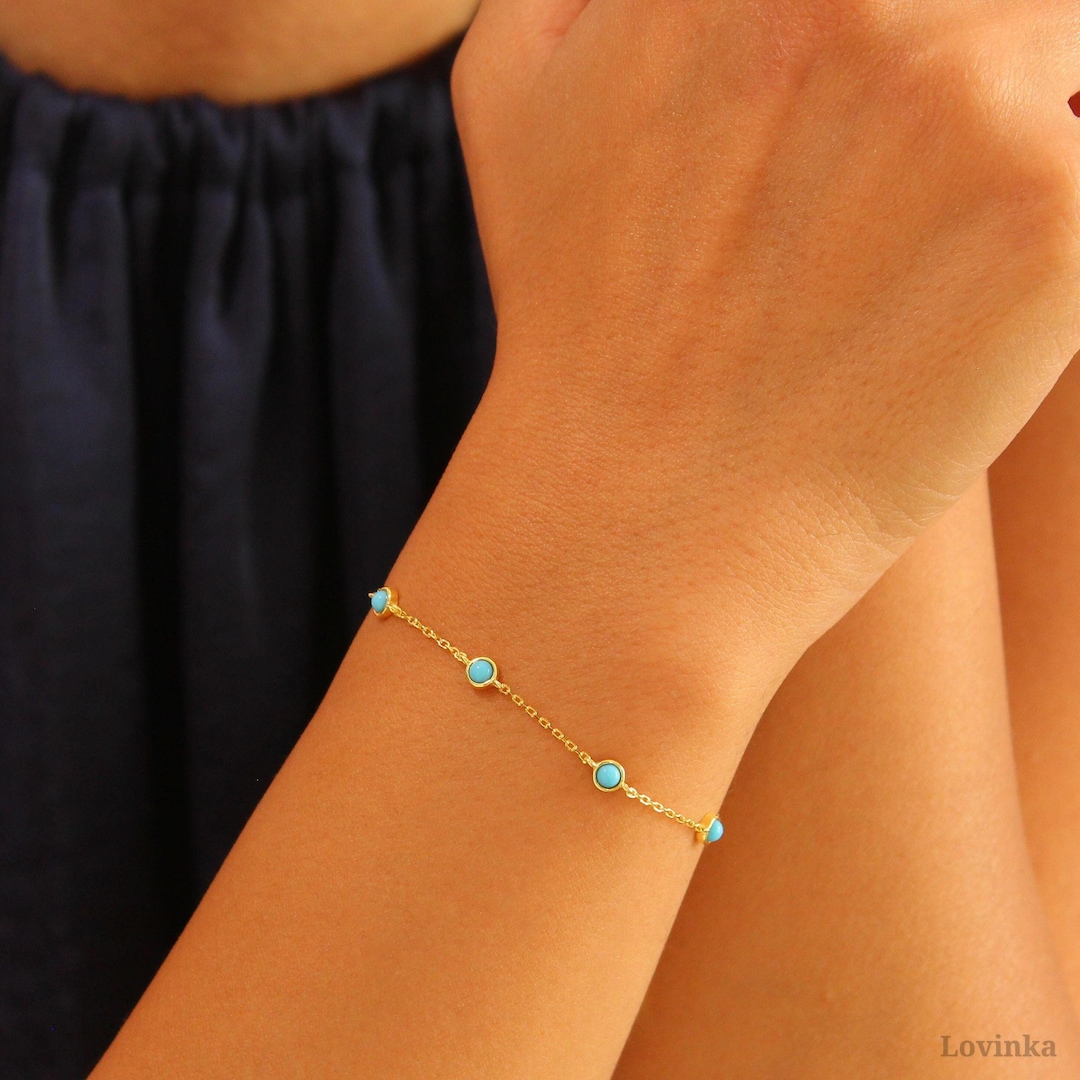 T BRACELET 1.8MM TURQUOISE