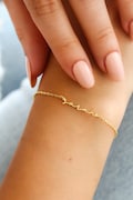 14K Gold Name Bracelet,Personalized Name Bracelet,Dainty Layering Bracelet,Custom Name Jewelry,Gift for Mom,LVK04