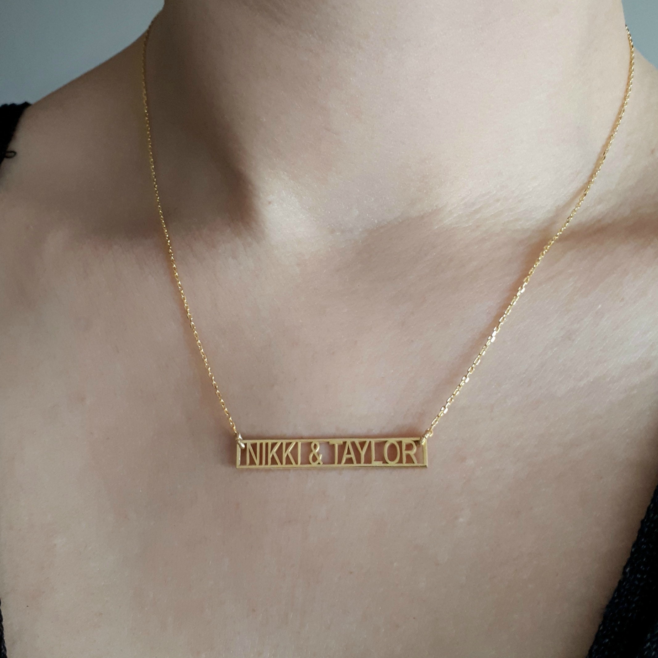 Couple Names Necklace Wedding Gift 