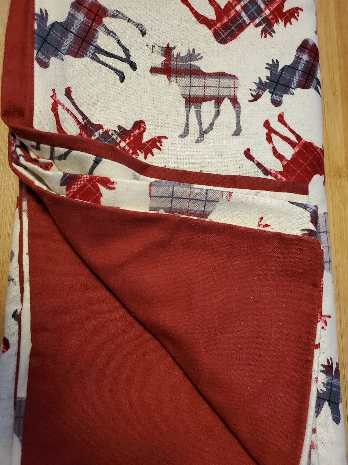 Moose Blanket Plaid Blanket/ Throw Blanket / Couch Blanket / Etsy