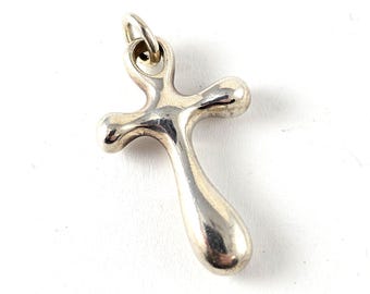 Vintage Robert Lee Morris Sterling Silver Cross Necklace Pendant