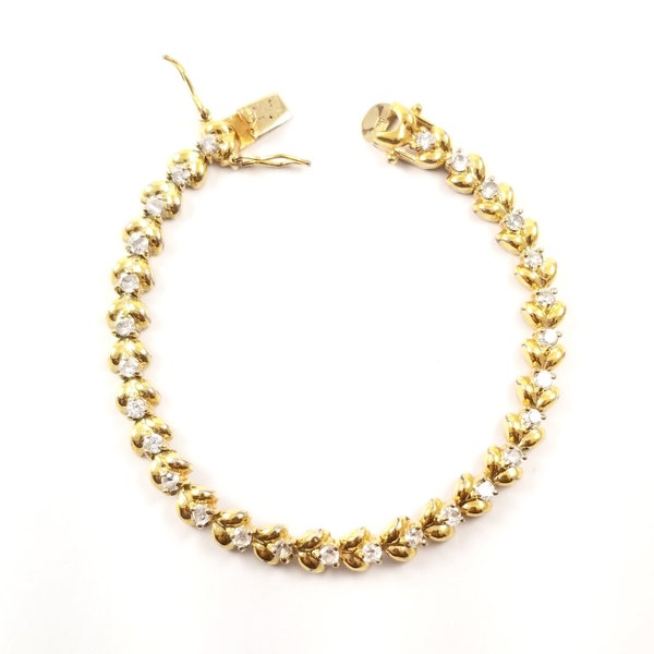 Faux Diamond Tennis Bracelet Etsy