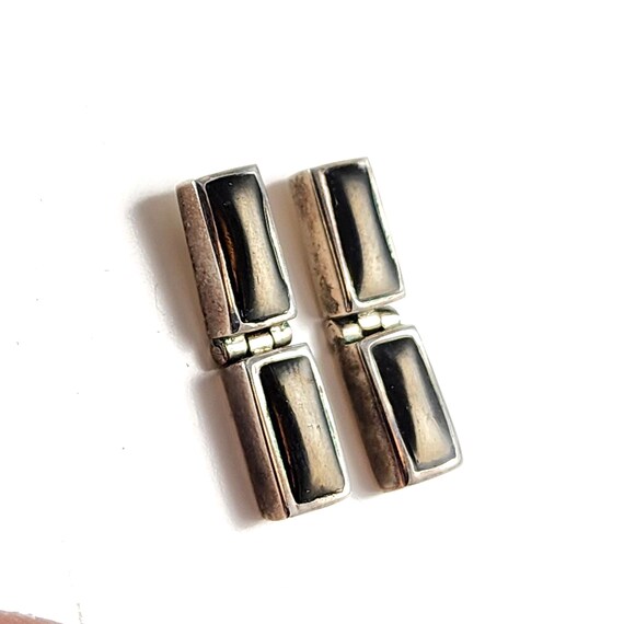 Vintage Rectangular Sterling Silver Rectangular H… - image 2
