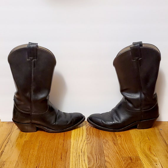 Vintage Men's  Abilene Black Leather Cowboy Boots… - image 3
