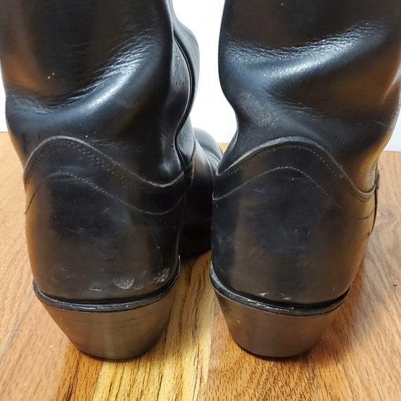 Vintage Men's  Abilene Black Leather Cowboy Boots… - image 5