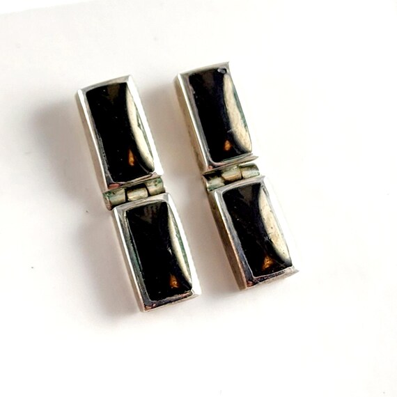 Vintage Rectangular Sterling Silver Rectangular H… - image 1