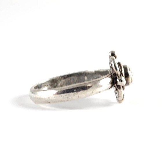 Vintage Solid Sterling Silver Ring - Oval Sterlin… - image 4