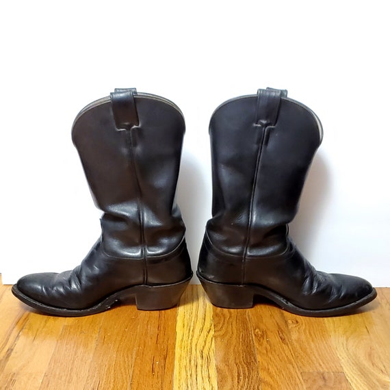 Vintage Men's  Abilene Black Leather Cowboy Boots… - image 2