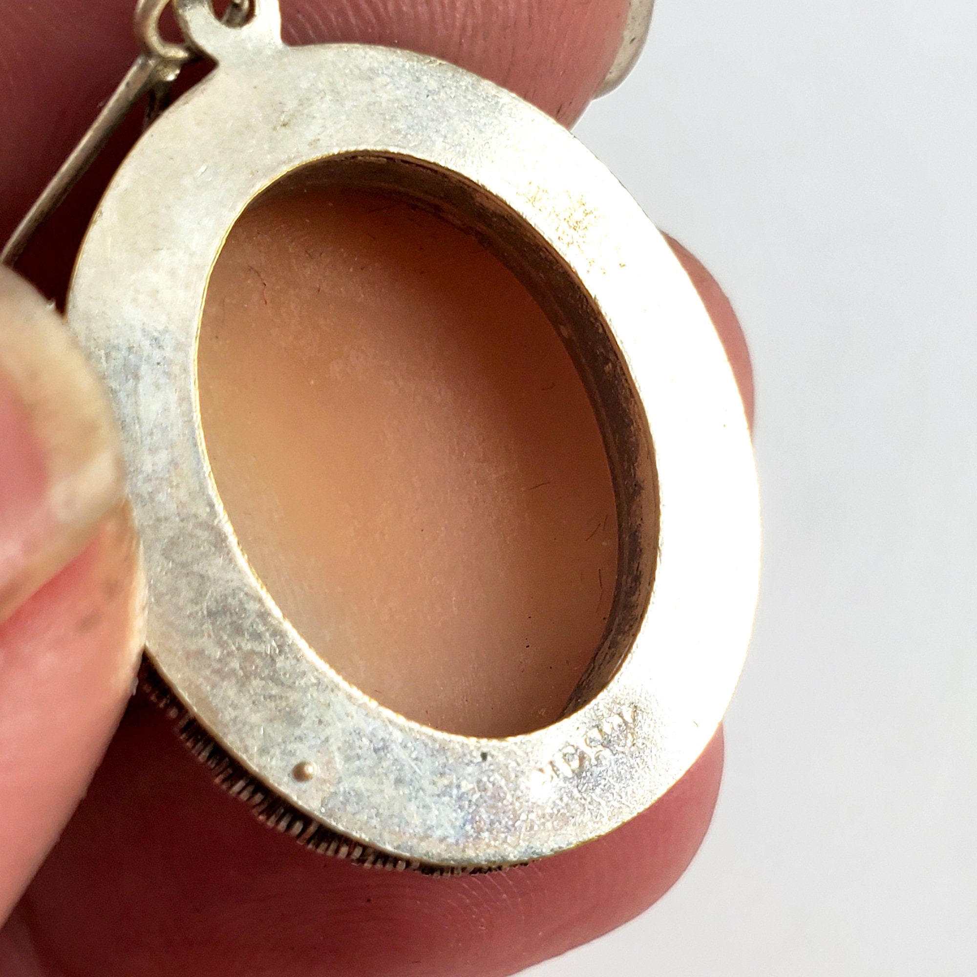 Antique 800 Silver Cameo Pendant Carved Shell Cameo Necklace - Etsy