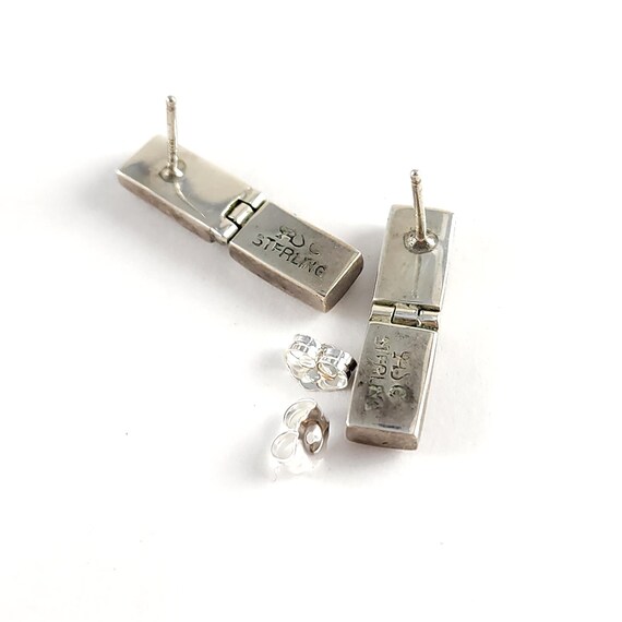 Vintage Rectangular Sterling Silver Rectangular H… - image 5